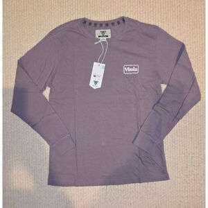 Boys Vissla Long Sleeve Tee L Purple without White Logo